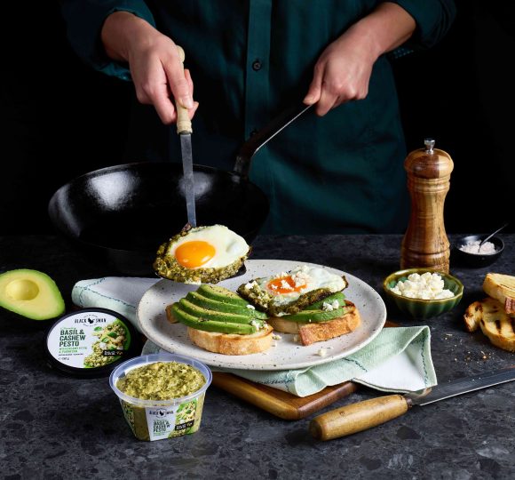 Pesto Eggs with Avocado | Black Swan
